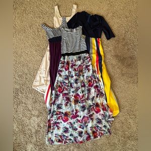 Set of four maxi dresses M a new day Merona target stripe floral sleeveless